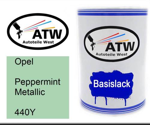 Opel, Peppermint Metallic, 440Y: 500ml Lackdose, von ATW Autoteile West.